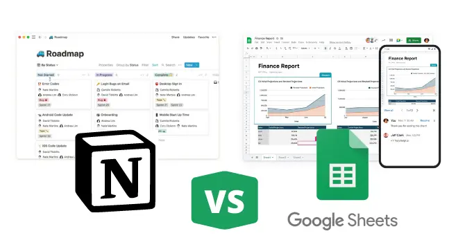 Notion vs Google Sheets for job tracking