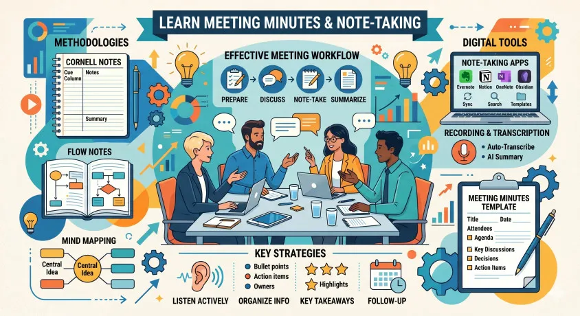 Tools to Learn Meeting Minutes and Note-Taking